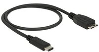 DELOCK USB3.1 Kabel C -> micro B St/Bu 0.50m schwarz