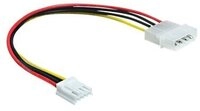 DELOCK Stromkabel Molex 4pin -> Floppy 4pin St/Bu 0.22m