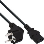 InLine&reg; Netzkabel, Schutzkontakt gewinkelt auf Kaltger&auml;testecker C13, 2,5m