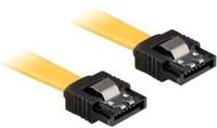 DELOCK SATA-Kabel SATA III -> SATA St/St 0.70m gelb Clips