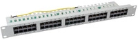 Patch Panel 50 x RJ45 8/4 1HE ISDN, RAL7035, Cat. 3