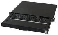 aixcase 19" Rack 1U Tastatur DE Trackball PS2&USB schwarz