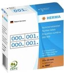 HERMA Nummernetik. doppelt selbstkl. 10x22 mm Aufdruck blau
