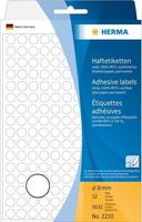 HERMA Vielzwecketiketten wei&szlig; 8 mm rund Papier 5632 St.