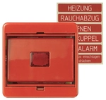 JG ST Abdeckung 561GLRT mit Glasscheibe rot