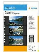 HERMA Fotosichth&uuml;llen 90 x 130 mm quer schwarz 10 H&uuml;llen