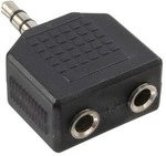 InLine&reg; Audio Adapter, 3,5mm Klinke Stecker an 2x 3,5mm Klinke Buchse, Stereo