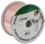 InLine&reg; Lautsprecherkabel, 2x 0,75mm&sup2;, CCA, transparent, 50m