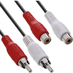 InLine&reg; Cinch Verl&auml;ngerung, 2x Cinch, Stecker / Buchse, 20m