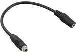 InLine&reg; Audio Adapterkabel zum Einbau 1x mit Gewinde, 3,5mm Stereo BU/BU, 0,2m