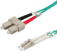 ROLINE Fibre Optic Jumper Cable, 50/125&micro;m, LC/SC, OM3, turquoise 0.5m