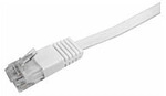 Patch cable flat Cat.5e U/UTP, white, 3,0m