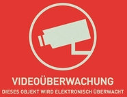 ABUS Warnaufkleber Video -D- AU1321 74x52,5mm AU1321