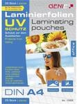 GENIE Laminiertaschen 25 A4 Folien mit UV Schutz 125 Mic.