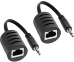 InLine&reg; Audio &uuml;ber RJ45 passiv, 2x Klinke 3,5mm Stecker / RJ45 Buchse, max. 50m,