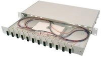 DIGITUS LWL Splei&szlig;box 1HE best&uuml;ckt 6x SC DX OM3 grau