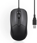 Perixx PERIMICE-209, Kabelgebundene Maus, USB-Kabel, schwarz