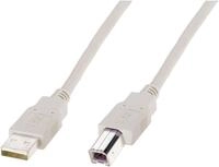 DIGITUS USB 2.0 Anschlusskabel Typ A -B St/St 1.8m beige