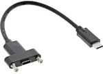 InLine&reg; USB 3.2 Gen.2 Adapterkabel, Stecker C auf Einbaubuchse C, 0,20m