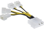InLine&reg; L&uuml;fter Adapterkabel, 4x L&uuml;fter 3pol. an 13,34cm (5,25)