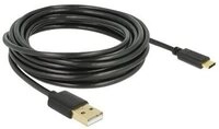 DELOCK Kabel USB 2.0 A > C 4.0m schwarz