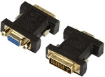 Logilink DVI adapter, DVI-I/M to HD15/F, 1080p, black