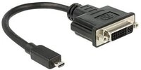 DELOCK HDMI Adapter micro D -> DVI(24+1) St/Bu schwarz