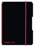Herlitz Notizheft my.book flex A6 PP 40Bl. kariert schwarz