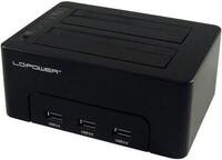 LC-Power Dockingstation USB 3.0 2-Bay 2,5"/3,5"HDD/SSD+3xHub