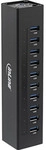 InLine&reg; USB 3.2 Hub, 10 Port, Aluminiumgeh&auml;use, schwarz, mit 4 A Netzteil