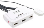 InLine&reg; KVM Switch, 2-fach, HDMI, USB, mit Audio, integr. Kabel
