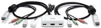 TRENDnet KVM Switch 2-Port HDMI/USB/Audio mit Kabeln