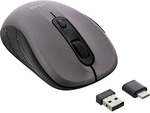 InLine&reg; Maus 3-in-1, Bluetooth + 2x 2.4GHz Funk, 5 Tasten, optisch, grau/schwarz