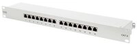 DIGITUS Patchpanel 1HE 16-Port Cat6 geschirmt schwarz