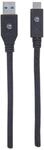 MANHATTAN USB 3.1 Gen1 Typ C-Kabel C-Stecker/A-Stecker 3m