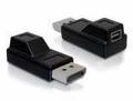 DELOCK Displayport Adapter DP -> mini DP St/Bu schwarz