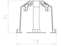 Kaiser Abstandhalter DA68-80mm 9310-10 ET 40-100mm, f.abgeh&auml;ngte Decken