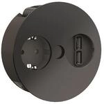 Bachmann TWIST 1xSchuko 1xUSB 931.131 Charger sw matt