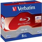 Bluray Verbatim 25GB 5pcs Jew.C 2x Withe Blue Surface