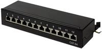 Logilink Patchpanel Tisch/Wand Cat.6A STP 12 Ports, schwarz