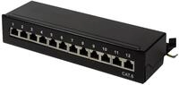 Logilink Patchpanel Tisch/Wand Cat.6 STP 12 Ports, schwarz
