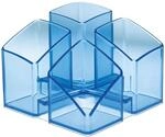 HAN SCALA Stiftehalter 12,5 x 12,5 x 10,0 cm blau-transparent