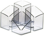 HAN SCALA Stiftehalter 12,5 x 12,5 x 10,0 cm grau-transparent