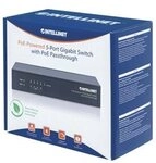 INTELLINET Switch 5x GE 4x PSE PoE+ 1x PD IEEE 802.3az