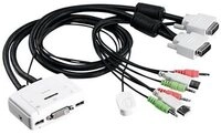 TRENDnet KVM Switch 2-Port DVI/USB/Audio mit Kabeln