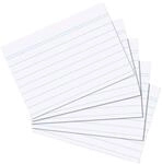 Herlitz Karteikarte A6 liniert wei&szlig; 100er Packung