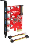 inateck USB 3.0 PCIe Karte 4 Anschl&uuml;sse 15 pin SATA