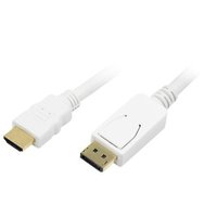 Logilink Display Port to HDMI cable, white, 2m