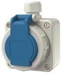 Mennekes 16A2P+E 230V 10863 Schuko-Wanddose DWD AP blau