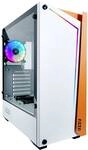 AZZA Gaming PC Geh&auml;use Apollo 430W Midi ATX Glas Weiss